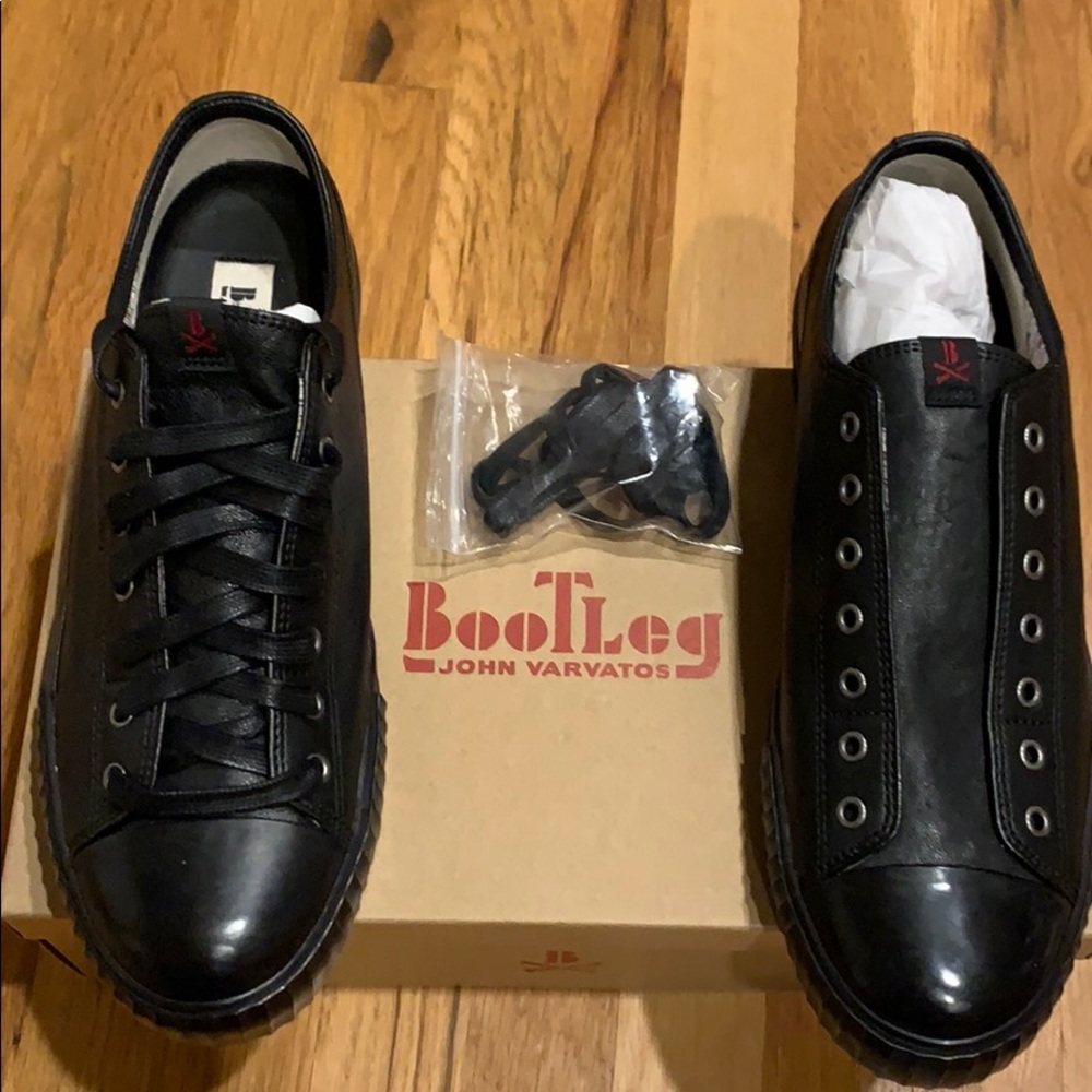 John Varvatos black sneaker.
